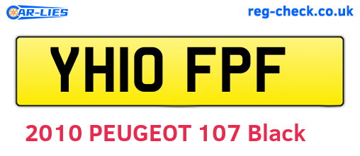 YH10FPF are the vehicle registration plates.