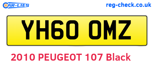 YH60OMZ are the vehicle registration plates.