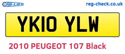 YK10YLW are the vehicle registration plates.