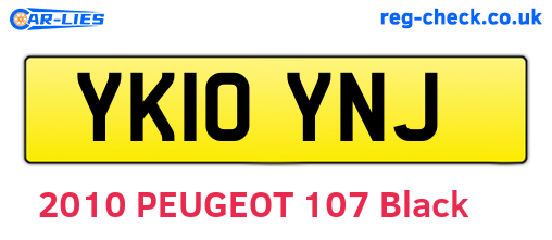 YK10YNJ are the vehicle registration plates.