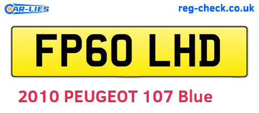 FP60LHD are the vehicle registration plates.