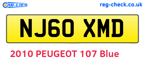 NJ60XMD are the vehicle registration plates.