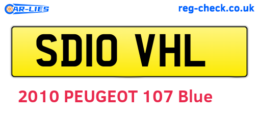 SD10VHL are the vehicle registration plates.