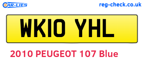 WK10YHL are the vehicle registration plates.