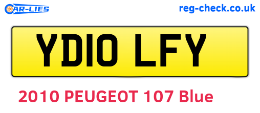 YD10LFY are the vehicle registration plates.