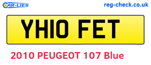 YH10FET are the vehicle registration plates.