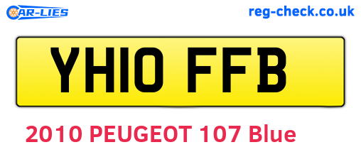 YH10FFB are the vehicle registration plates.