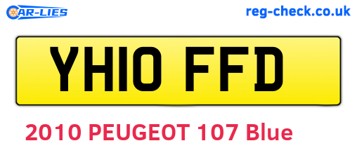 YH10FFD are the vehicle registration plates.