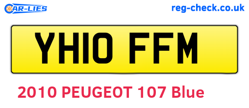 YH10FFM are the vehicle registration plates.