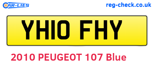 YH10FHY are the vehicle registration plates.