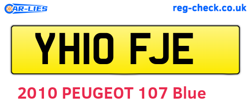 YH10FJE are the vehicle registration plates.
