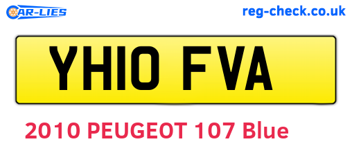 YH10FVA are the vehicle registration plates.
