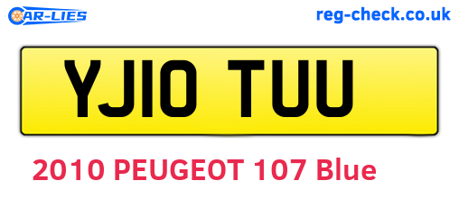 YJ10TUU are the vehicle registration plates.