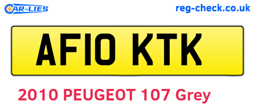 AF10KTK are the vehicle registration plates.