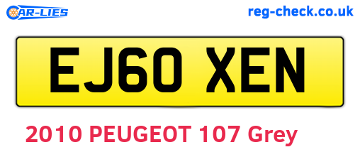 EJ60XEN are the vehicle registration plates.