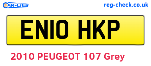 EN10HKP are the vehicle registration plates.