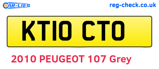 KT10CTO are the vehicle registration plates.