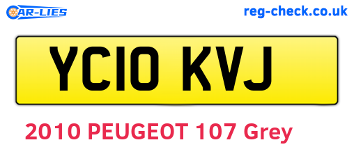 YC10KVJ are the vehicle registration plates.