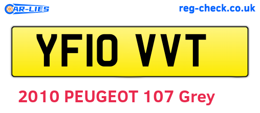 YF10VVT are the vehicle registration plates.