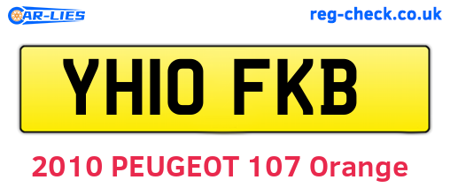 YH10FKB are the vehicle registration plates.