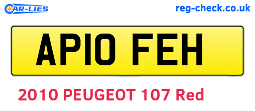 AP10FEH are the vehicle registration plates.