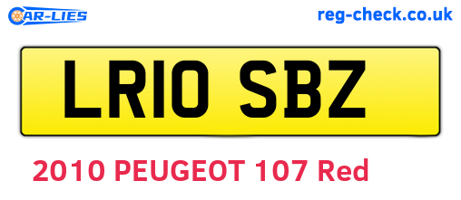 LR10SBZ are the vehicle registration plates.