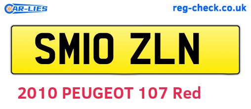SM10ZLN are the vehicle registration plates.