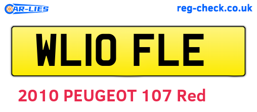 WL10FLE are the vehicle registration plates.
