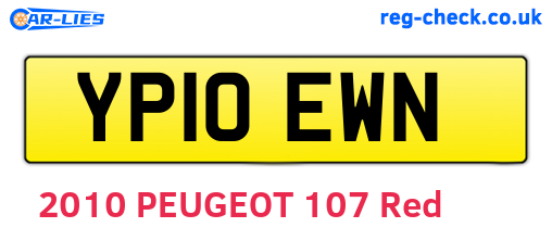 YP10EWN are the vehicle registration plates.