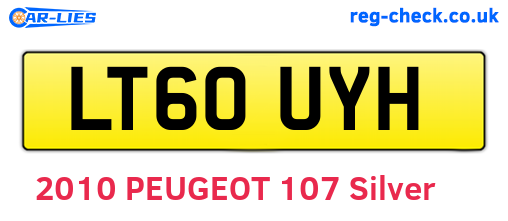 LT60UYH are the vehicle registration plates.