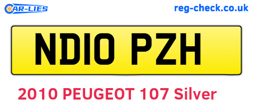 ND10PZH are the vehicle registration plates.