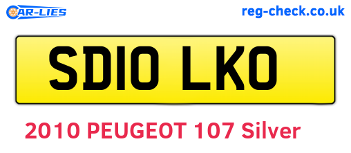SD10LKO are the vehicle registration plates.