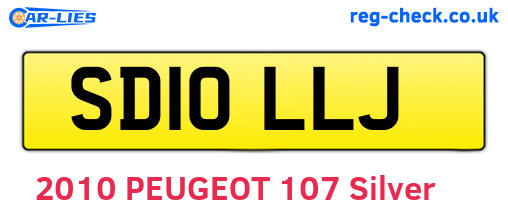 SD10LLJ are the vehicle registration plates.