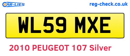 WL59MXE are the vehicle registration plates.