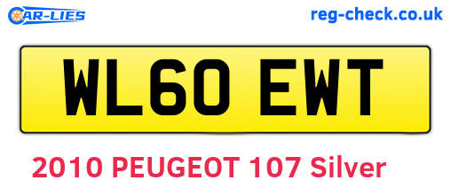 WL60EWT are the vehicle registration plates.