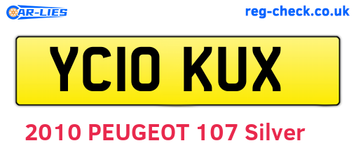 YC10KUX are the vehicle registration plates.