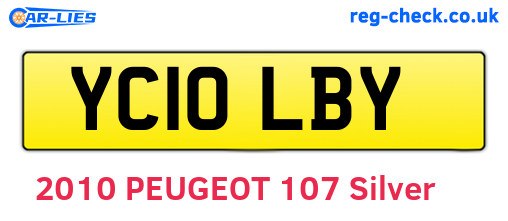YC10LBY are the vehicle registration plates.