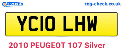 YC10LHW are the vehicle registration plates.