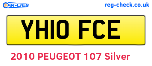 YH10FCE are the vehicle registration plates.