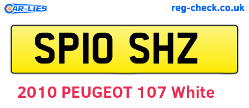 SP10SHZ are the vehicle registration plates.