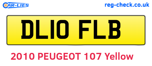 DL10FLB are the vehicle registration plates.