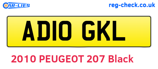 AD10GKL are the vehicle registration plates.