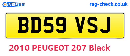 BD59VSJ are the vehicle registration plates.