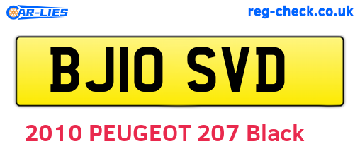 BJ10SVD are the vehicle registration plates.