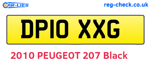 DP10XXG are the vehicle registration plates.
