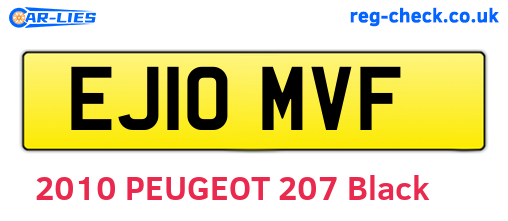 EJ10MVF are the vehicle registration plates.
