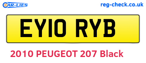 EY10RYB are the vehicle registration plates.
