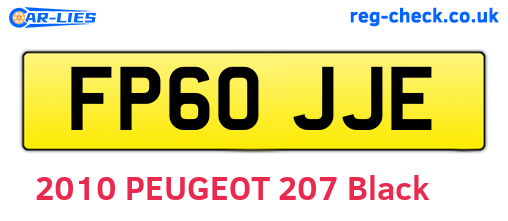 FP60JJE are the vehicle registration plates.