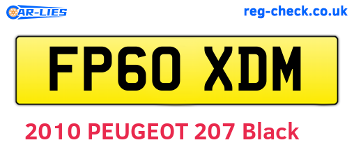 FP60XDM are the vehicle registration plates.