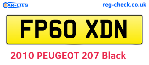 FP60XDN are the vehicle registration plates.